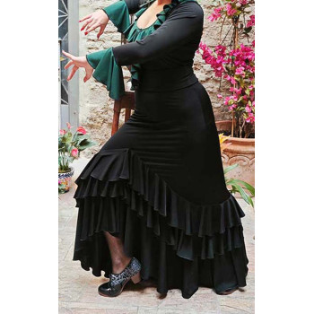 Falda Flamenco Negra 3...