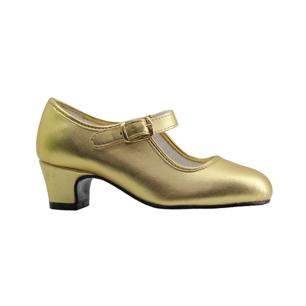 donante Barón modelo Zapato de Flamenca Polipiel Oro